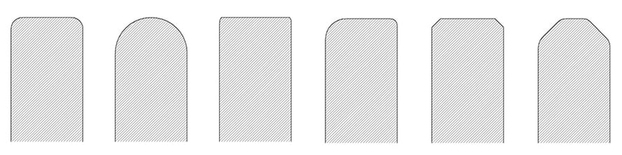 metal edges that have been effectively prepared