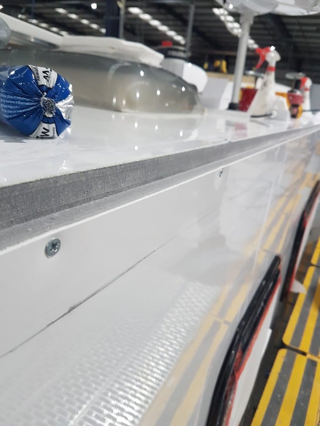 composite panel on the side of a vehicle