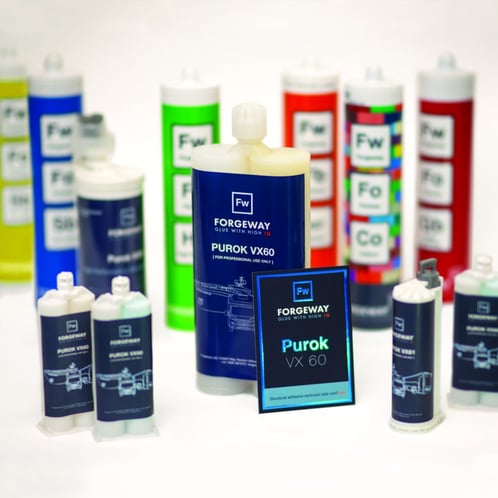 1K and 2K adhesives cure differently