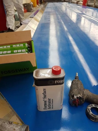 Chemical surface applicators on plastic substrate