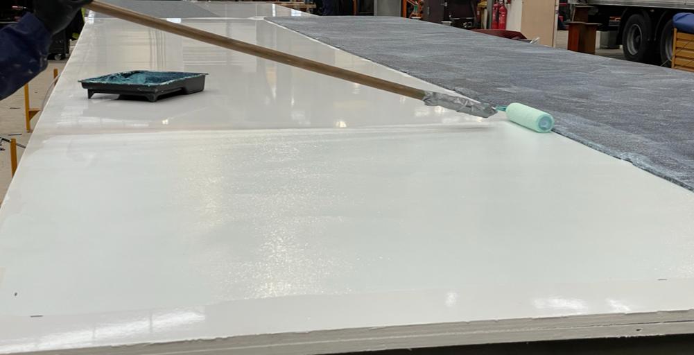 Applying adhesive to the surface