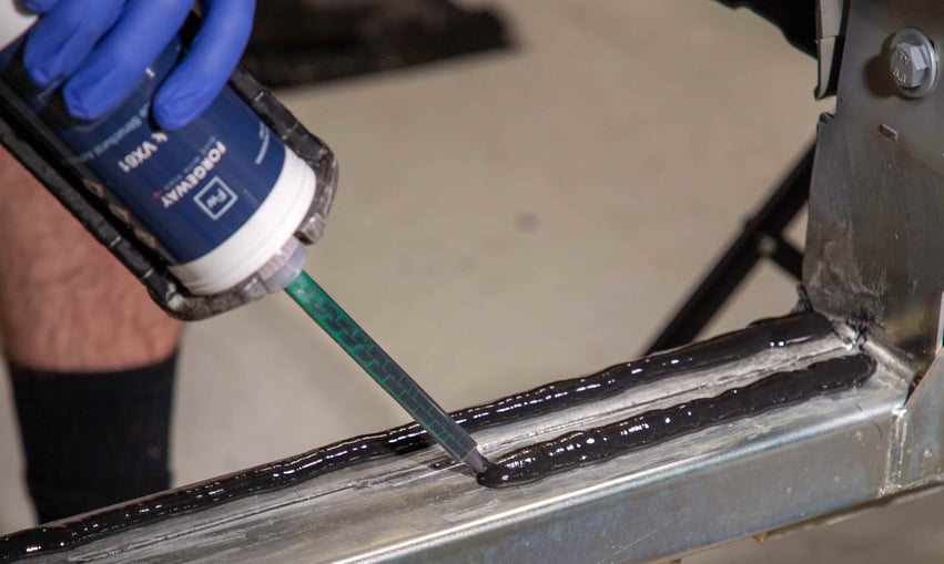 Methyl methacrylate bonding ABS to steel